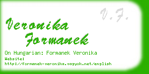 veronika formanek business card